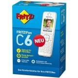 FRITZ!Fon C6 Schnurloses Telefon VoIP Telefon weiß/silber DECT-GAP bis 16 Stunden bis 288 Stunden