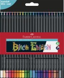 FABER-CASTELL Black Edition Bunstift - 24er Kartonetui Farbstiftetui 24 Farben sortiert soft 3,3 mm