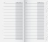 rido® idé® Ersatzeinlage Mini Adresse 8,7 x 15,3cm Kalendereinlagen Adress-Registerheft Mini