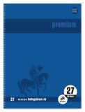Staufen® Collegeblock Premium LIN 27 - A4, 80 Blatt, 90 g/qm, blau, liniert mit Doppelrand A4