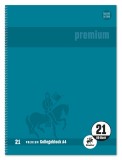 Staufen® Collegeblock Premium LIN 21 - A4, 80 Blatt, 90 g/qm, grün, liniert mit Rand innen A4