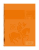 Staufen® Collegeblock Premium LIN 25 - A4, 80 Blatt, 90 g/qm, orange, liniert mit Rand aussen A4
