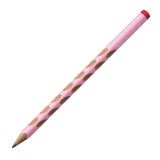 STABILO® Ergonomischer Dreikant-Bleistift für Rechtshänder - EASYgraph in pastellpink - Einzelstift - Härtegrad HB