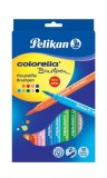 Pelikan® Fasermaler Colorella® Brushpen - 10 Farben, 0,8 - 8 mm, sortiert Faserschreiberetui