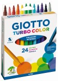 GIOTTO Fasermaler Turo Color - 24 Stück sortiert Faserschreiberetui 24 Farben sortiert