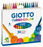 GIOTTO Fasermaler Turo Color - 36 Stück sortiert Faserschreiberetui 36 Farben sortiert
