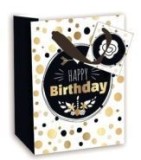 Geschenktragetasche klein Happy Birthday - 11 x 14 x 6,5 cm Geschenktragetasche Geburtstag 11 cm