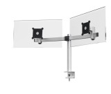 Durable Monitorwandhalter mit Arm für 2 Monitore - silber, Tischklemme Monitorarm metallic/silber