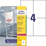 Avery Zweckform® L8003-10 Antimikrobielle Etiketten - 105 x 148 mm, permanent, weiß, 40 Stück 40
