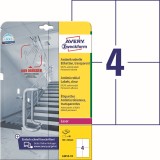 Avery Zweckform® L8013-10 Antimikrobielle Etiketten - 105 x 148 mm, permanent, transparent, 40 Stück