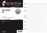 Chronoplan Ersatzeinlage kariert - A5, 50 Blatt Kalendereinlagen karierte Einlageblätter A5 21 cm