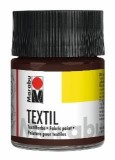 Marabu Textil - Dunkelbraun 045, 50 ml Textilfarbe dunkelbraun für helle Textilien bis 60 °C 50 ml