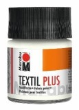 Marabu Textil plus - weiß 070, 50 ml Textilfarbe weiß für dunkle Stoffe bis 40 °C 50 ml