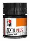 Marabu Textil plus - Schwarz 073, 50 ml Textilfarbe schwarz für dunkle Stoffe bis 40 °C 50 ml