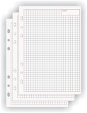 bind® Ersatzeinlage kariert - A5, 50 Blatt Kalendereinlagen karierte Einlageblätter A5 14,8 cm