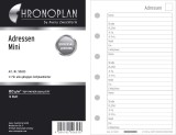 Chronoplan Ersatzadressblätter - Mini, 16 Blatt Kalendereinlagen Adresseinlagen Mini 7,9 cm 12,5 cm