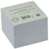 arlac® Zettelboxnachfüllung - Block 9,8 x 9,8 cm, mit Loch Zettelboxnachfüllung weiß