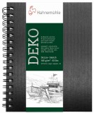 Hahnemühle Skizzenbuch Deko - A4, 140 g/qm, 62 Blatt, schwarz Skizzenbuch A4 140 g/qm naturweiß