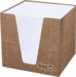 RNK Verlag Notizklotz Eco - 92 x 92 x 92 mm, 900 Blatt weiß Zettelbox beige 900 Blatt 70 g/qm 92 mm