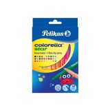 Pelikan® Fasermaler Colorella® Star - 0,6 mm, Faltschachtel 30 Farben sortiert Faserschreiberetui