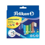Pelikan® Textilmarker Colorella® - 2-4 mm, 12 Farben sortiert Textilmarker 12 Farben sortiert