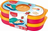 Maped® picnik Brotbox Kids CONCEPT Snacks - 150 ml, pink 2 Snack-Boxen, 100% auslaufsicher Brotdose
