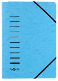 Pagna® Gummizugmappe - A4, 150 Blatt, Presssan, hellblau Dreiflügelmappe A4 hellblau Eckspanngummi