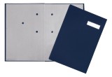 Pagna® Unterschriftsbuch - 5 Fächer, Karton mit Stoffeinband, blau Unterschriftsmappe 5 blau