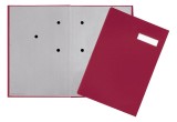 Pagna® Unterschriftsbuch - 5 Fächer, Karton mit Stoffeinband, rot Unterschriftsmappe 5 rot 240 mm