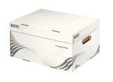 Leitz 6135 Archiv Container easyboxx S - Wellpappe (RC), Tragkraft 10 kg, weiß Archivbox weiß