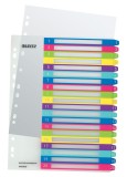 Leitz 1245 Register Serie WOW - 1-20, A4 Überbreite, 20 Blatt, farbig volldeckend Register 1-20