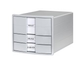 HAN Schubladenbox IMPULS - A4/C4, 3 geschlossene Schubladen, inkl. Einsatz, lichtgrau Schubladenbox