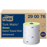 Tork® Matic® Rollenhandtuch für System H1 - 6 Rollen 21 cm x 150 m, grün, 2-lagig Handtuchrollen