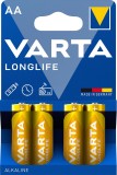 Varta Batterien LONGLIFE - Mignon/LR06/AA, 1,5 V, 4er Pack Batterie Mignon/LR06/AA 1,5 Volt Alkaline