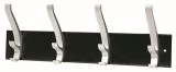 UNiLUX Wandgarderobe CYPRES 4 Haken grau-schwarz Wandgarderobe mit 4 Dreifachhaken 40 x 15 x 9 cm