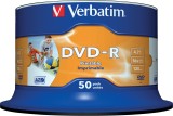 Verbatim DVD-R - 4.7GB/120Min, 16-fach, Cakebox (50 Disc), bedruckbar DVD-R 4.7GB/120Min 16-fach