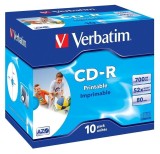 Verbatim CD-R Rohlinge - 700MB/80Min, 52-fach/Jewel Case, Packung mit 10 Stück CD-R 700MB/80Min