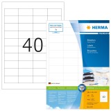 Herma 4474 Etiketten Premium -  48,5 x 25,4 mm, weiß, matt, Rand, 4000 Stück Universaletiketten