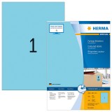 Herma 4403 Universaletiketten SuperPrint - 210 x 297 mm, blau, matt, 100 Stück Universaletiketten