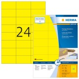 Herma 4406 Universaletiketten SuperPrint - 70 x 37 mm, gelb, matt, 2400 Stück Universaletiketten