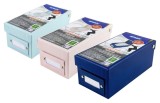 STYLEX® Lern- und Karteikartenbox - A8 für 400 Karten, Karton, sortiert Lernkartei 12 Register A8