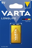 Varta Batterien LONGLIFE - E-Block/6LR61, 9,0 V, 1er Blister Batterie E-Block/6LR61 9 Volt 17,5 mm