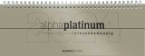 AlphaEdition Tischquerkalender - 1 Woche / 2 Seite, 29,7 x 10,5 cm, silber mit Ferienterminen 2024