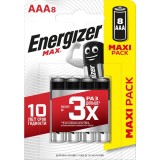 Energizer Batterie Max Alkaline AAA / Micro / LR03 8 Stück Batterie Micro/LR03/AAA 1,5 Volt 10,5 mm