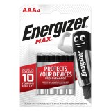 Energizer Batterie Max Alkaline AAA / Micro / LR03 4 Stück Batterie Micro/LR03/AAA 1,5 Volt 10,5 mm
