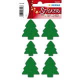 Herma 6549 Sticker MAGIC Weihnachtsbäume, Filz Mindestabnahmemenge = 10 Pack Weihnachtsetiketten