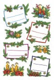 Herma 3893 Sticker DECOR Tannengestecke, beglimmert Weihnachtsetiketten Gestecke mehrfarbig