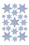 Herma 3901 Sticker DECOR Sterne 6-zackig, silber, Holographie Weihnachtsetiketten Sterne silber