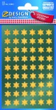 Avery Zweckform® Z-Design 52802, Weihnachtssticker, Sterne, 2 Bogen/108 Sticker Weihnachtsetiketten