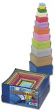 Folia Geschenkschachtel eckig - bunt, 12-teilig, Größen und Farben sortiert, Geschenkschachtel
